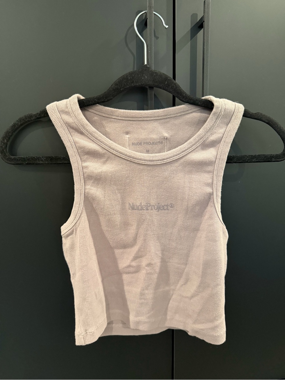 Nude Project Ribbed Tank Top in Light Mauve